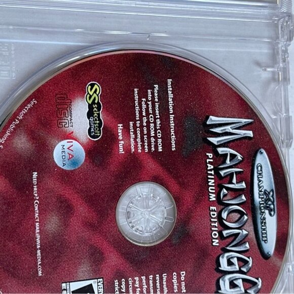 Mahjongg Platinum Edition Games PC Games CD ROM E Everyone ESRB Viva Games 2004 - Picture 4 of 4